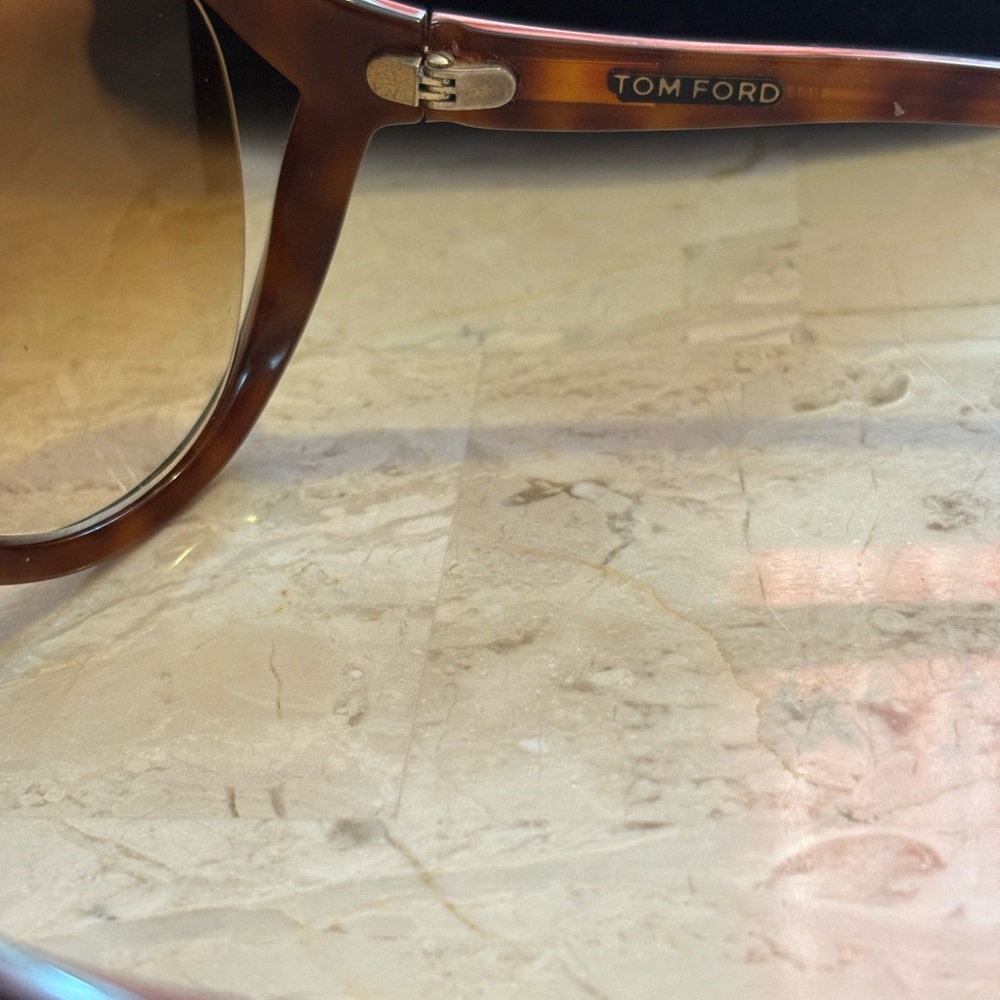 Tom Ford Brown and Gold Sunglasses - Picture 2 of 3